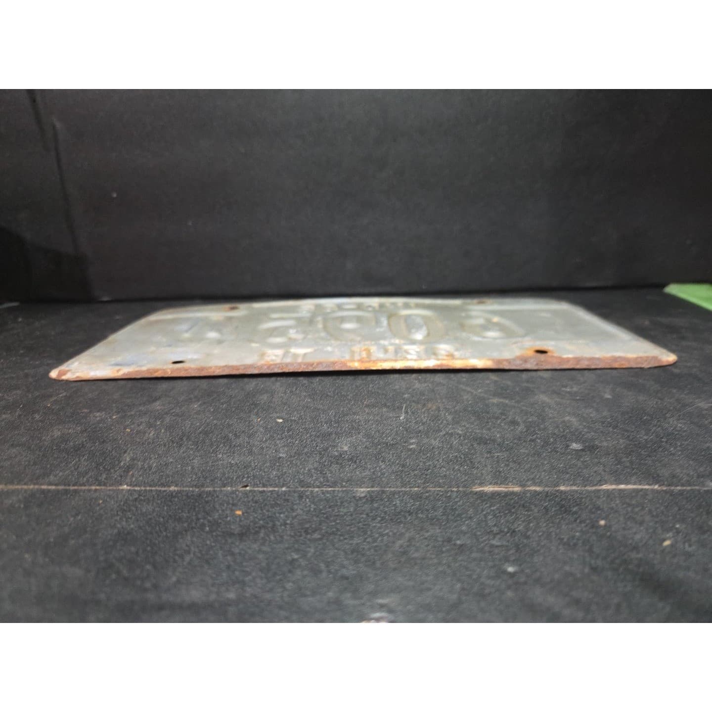 Indiana Semi Trailer License Plate 60954, Vintage Green White IND-86 - Thumbnail 3
