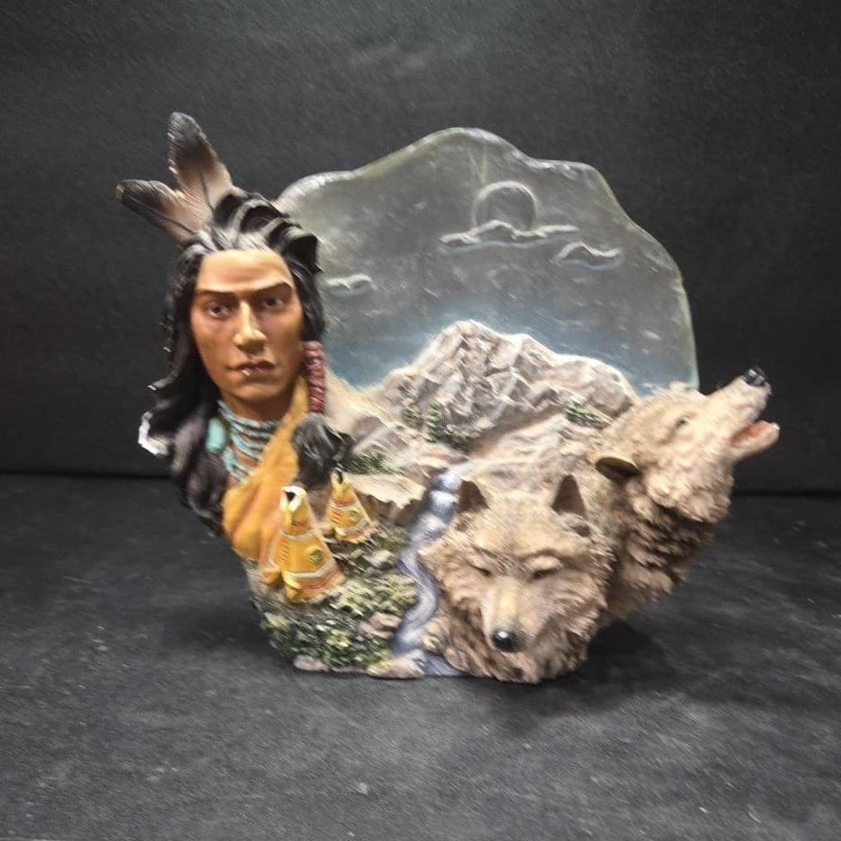 Hamilton Collection Tribal Guardians Figurine, Vintage Noble Heritage Sculpture - Thumbnail 2