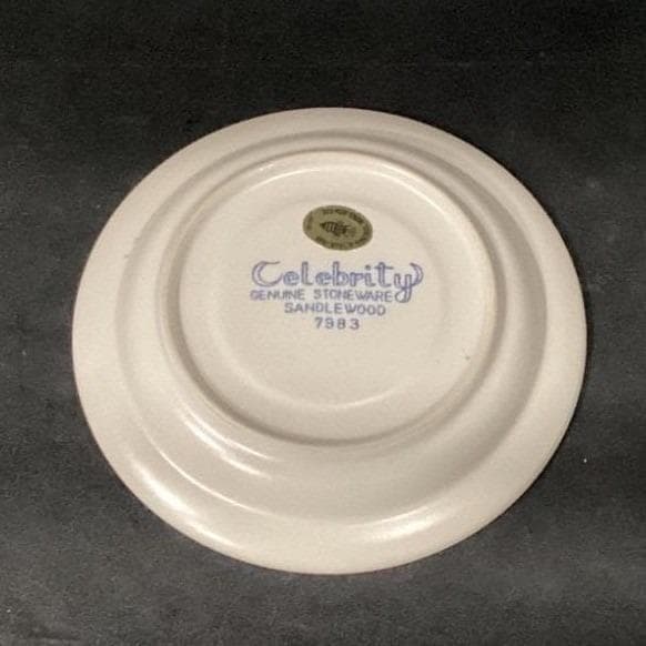 Sandalwood by Celebrity Saucers, Set of 2, Genuine Stoneware Japan, Mid-Century - Thumbnail 4