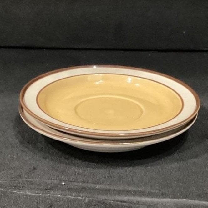 Sandalwood by Celebrity Saucers, Set of 2, Genuine Stoneware Japan, Mid-Century - Thumbnail 10