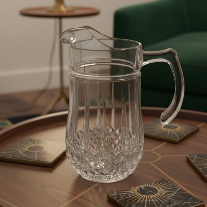 Cristal D'Arques Longchamp 48oz Pitcher, Vintage 24% Lead Crystal Serveware