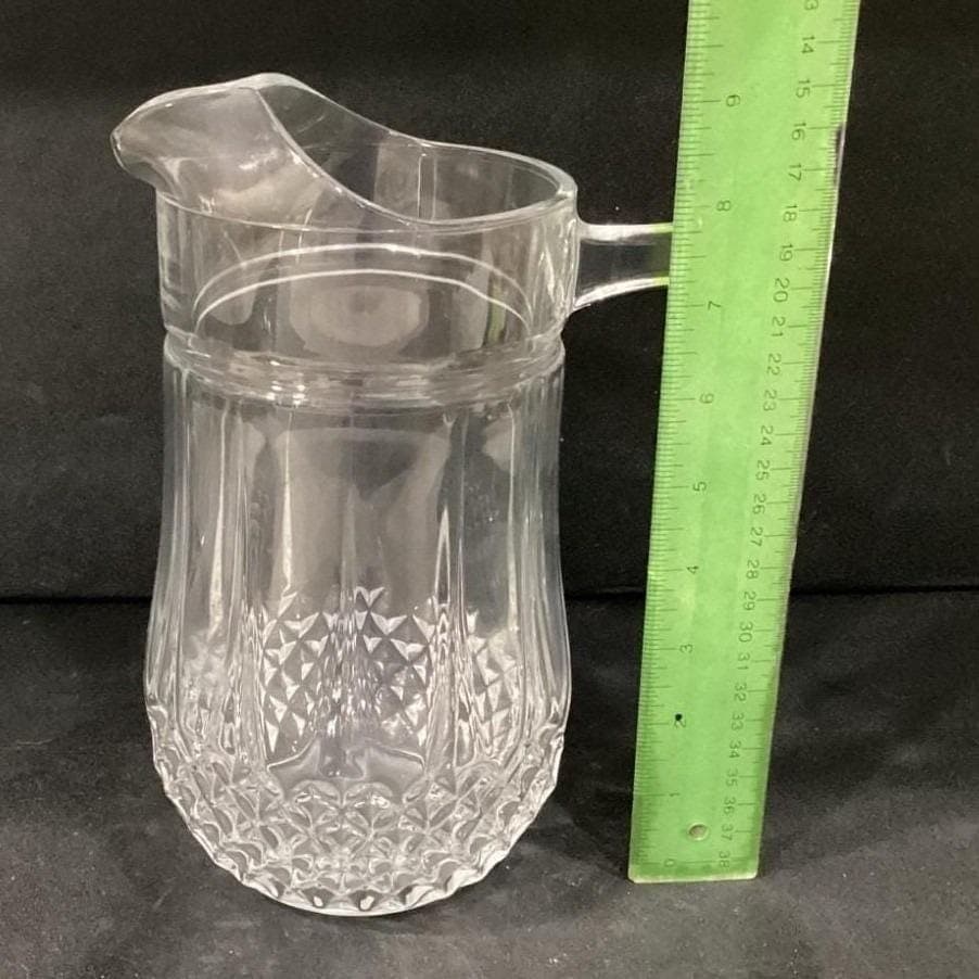 Cristal D'Arques Longchamp 48oz Pitcher, Vintage 24% Lead Crystal Serveware - Thumbnail 2