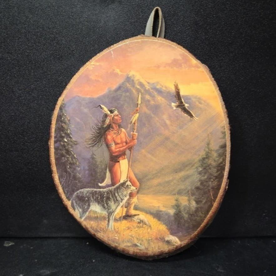 Native American Style Bear Country Wall Art, Black Hills SD Wood Hanging Plague - Thumbnail 2
