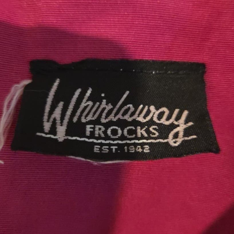 Whirlaway Frocks Magenta Pink 2 Piece Skirt Set, Scalloped Collar, Retro Vintage - Thumbnail 4