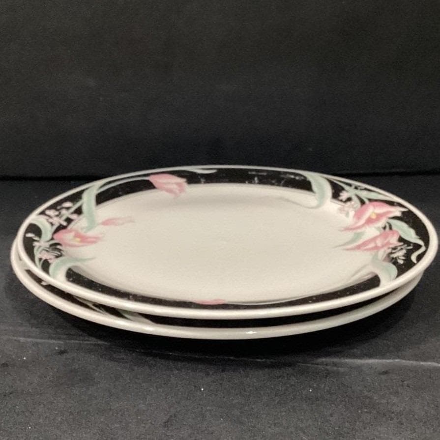 China Pearl Stoneware Serena Dinner Plates, Set of 2, Pink Tulips Dinnerware - Thumbnail 9