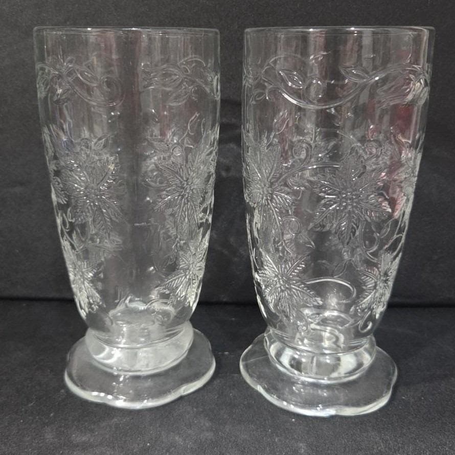 Princess House Fantasia Footed Glasses, Set of 2, Vintage Crystal Tumblers - Thumbnail 9