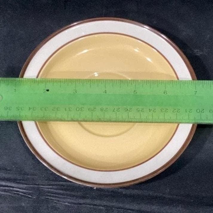 Sandalwood by Celebrity Saucers, Set of 2, Genuine Stoneware Japan, Mid-Century - Thumbnail 2