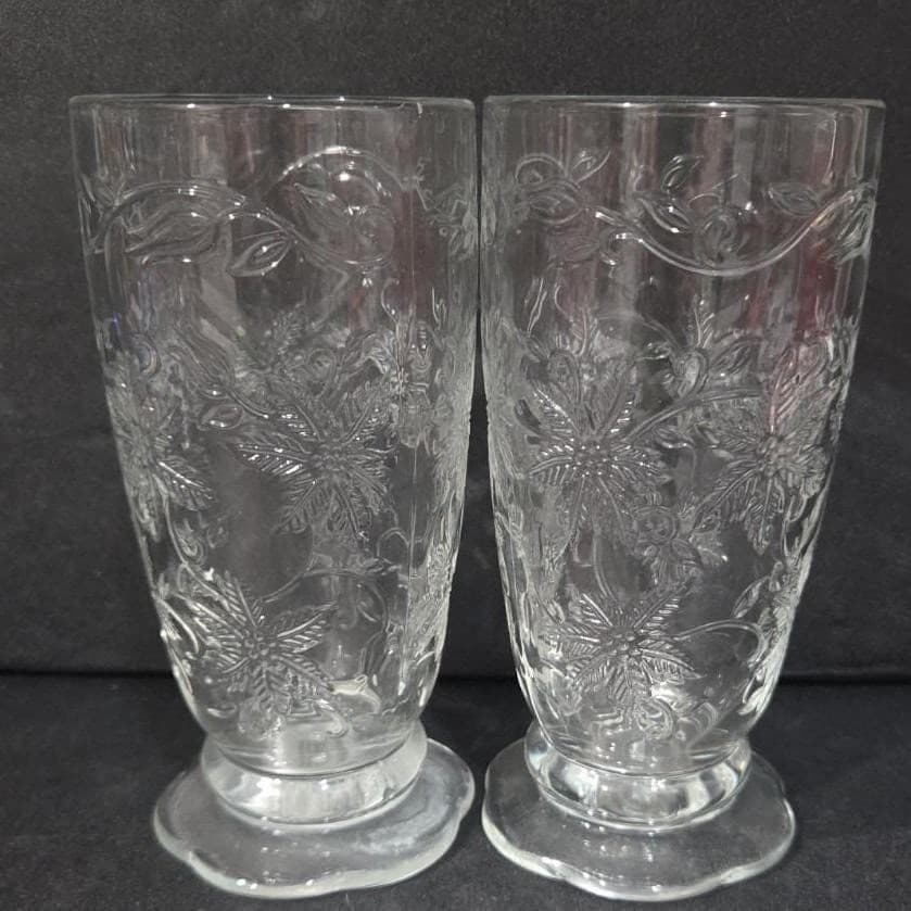 Princess House Fantasia Footed Glasses, Set of 2, Vintage Crystal Tumblers - Thumbnail 7