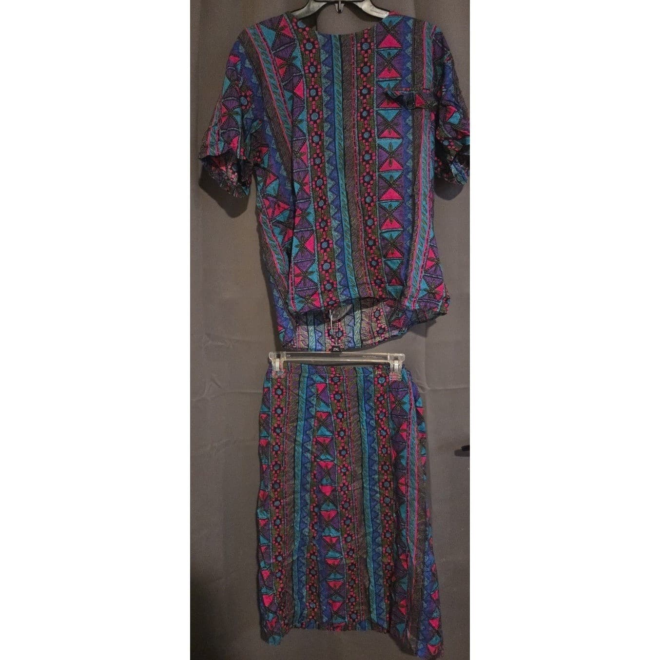 Norton McNaughton Vintage Geometric Print 2 Piece Skirt Set, Women's Size 14 - Thumbnail 4