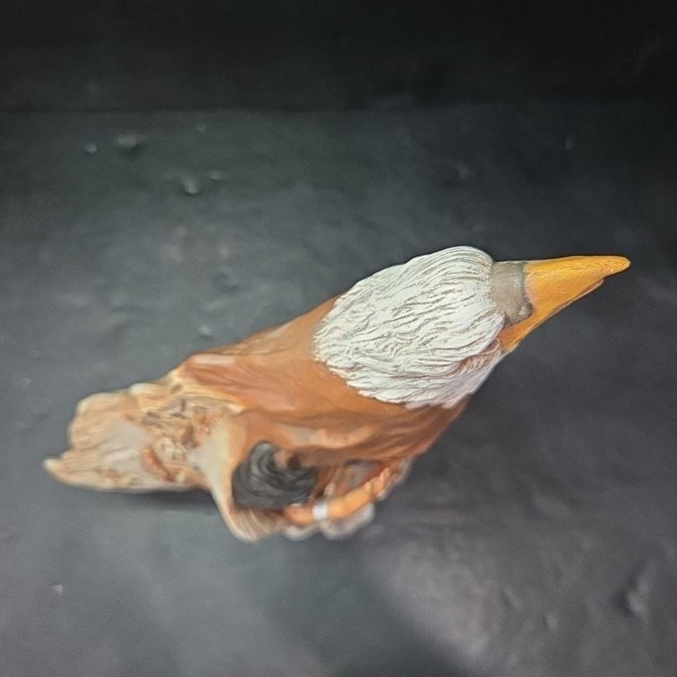 Native American Inspired Eagle Warrior Sculpture, Hand-Painted Ceramic Figurine - Thumbnail 7