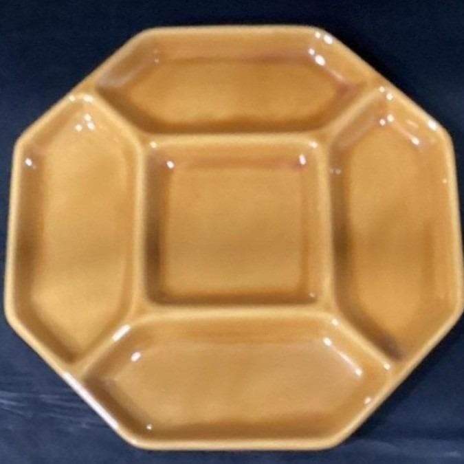 Gien Cousances 5-Section Enameled Plates, Set of 4, French Fondue Divided Dish - Thumbnail 5