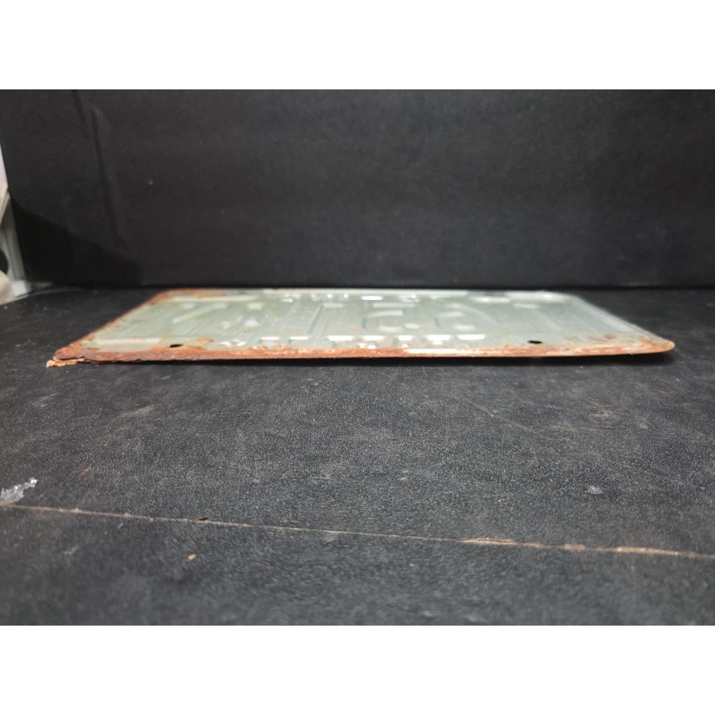 Indiana Tractor License Plate 16514N, Red White Hoosier State, Vintage 73-IND - Thumbnail 3