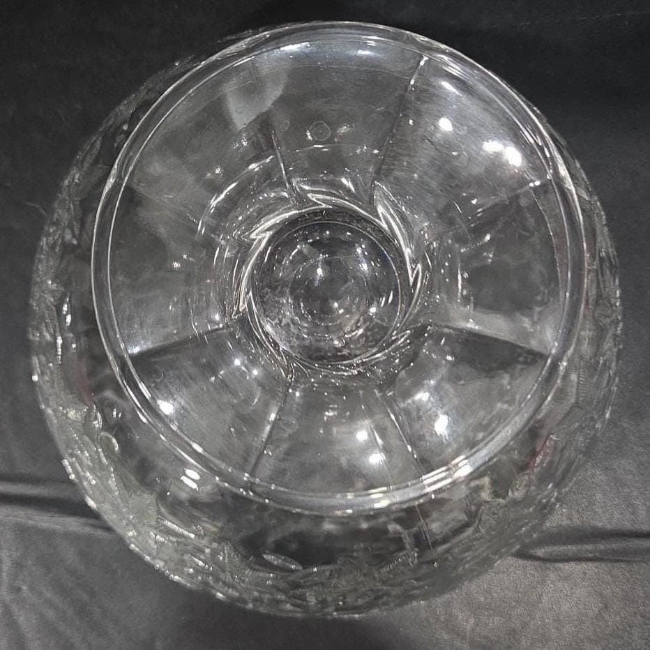 Princess House Fantasia Compote Pedestal Bowl #574, Vintage Etched Serving Dish - Thumbnail 5