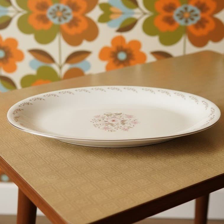 Mikasa Edna Oval Serving Platter, Vintage Fine China, Replacement Dinnerware
