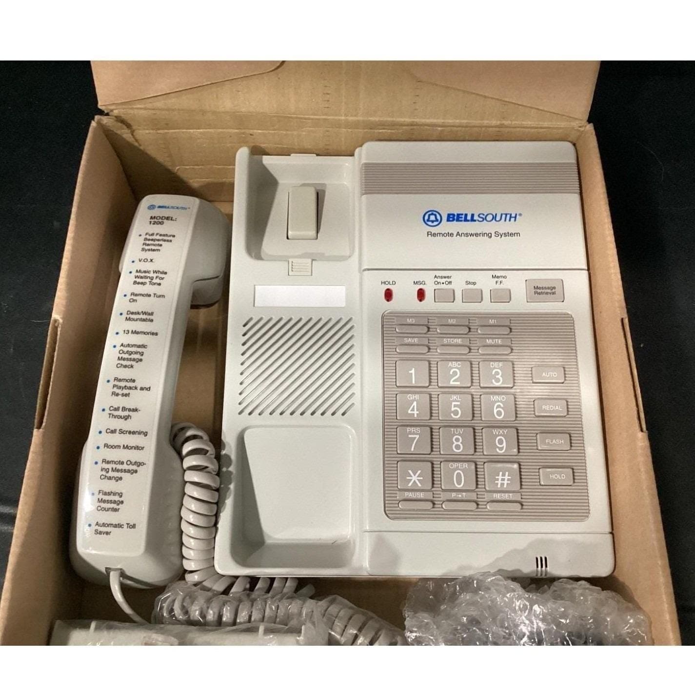 Bell South Bellsouth Telephone Answering System Model 1200, Vintage Open Box - Thumbnail 5