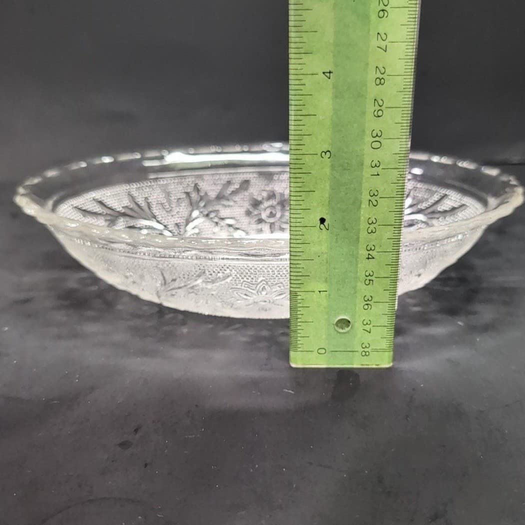 Anchor Hocking Clear Sandwich Pattern Oval Bowls, Set of 3, Vintage Replacements - Thumbnail 5
