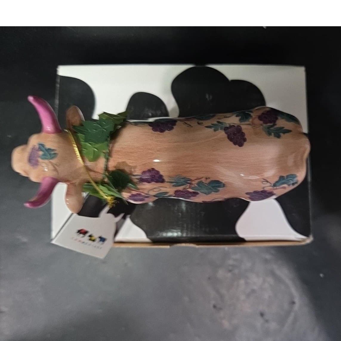 Cow Parade Fine Wine Bovine Figurine, Westland Giftware, #7324, Box and tag - Thumbnail 8