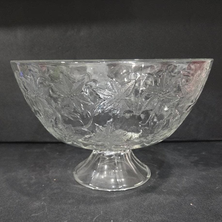 Princess House Fantasia Compote Pedestal Bowl #574, Vintage Etched Serving Dish - Thumbnail 9
