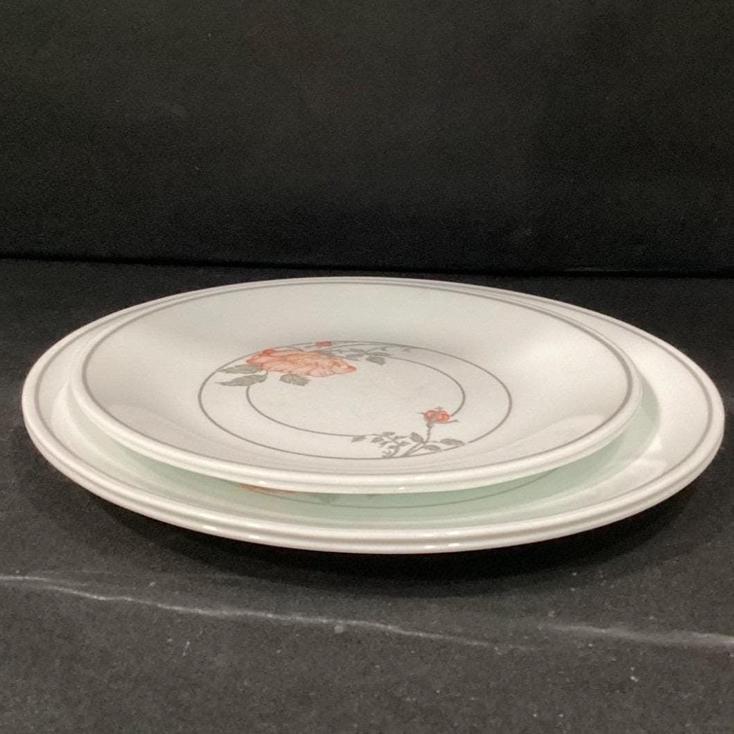 Corelle Corning Desert Blossom Dinner & Salad Plates, Set of 4, White Dinnerware - Thumbnail 11