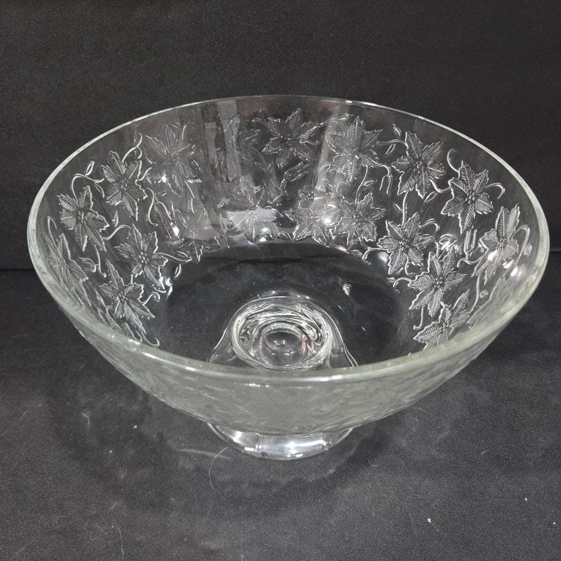 Princess House Fantasia Compote Pedestal Bowl #574, Vintage Etched Serving Dish - Thumbnail 6