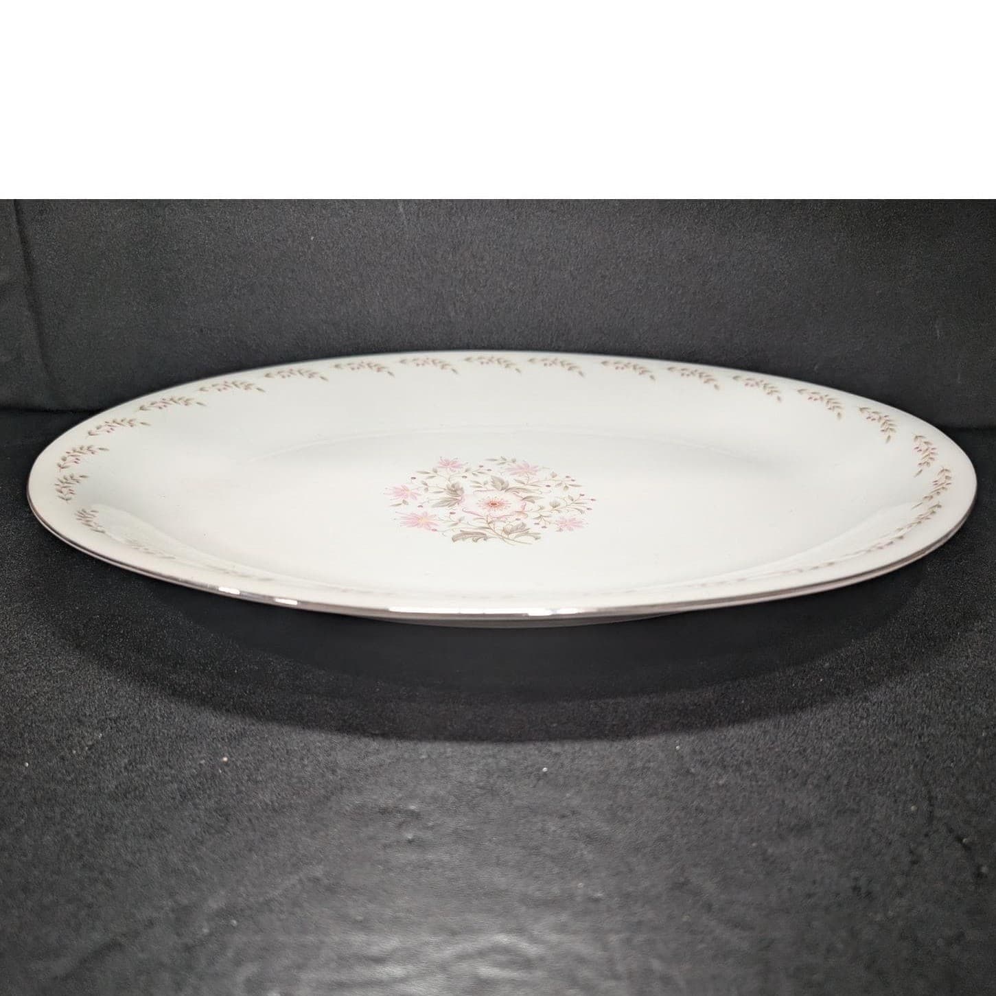 Mikasa Edna Oval Serving Platter, Vintage Fine China, Replacement Dinnerware - Thumbnail 2