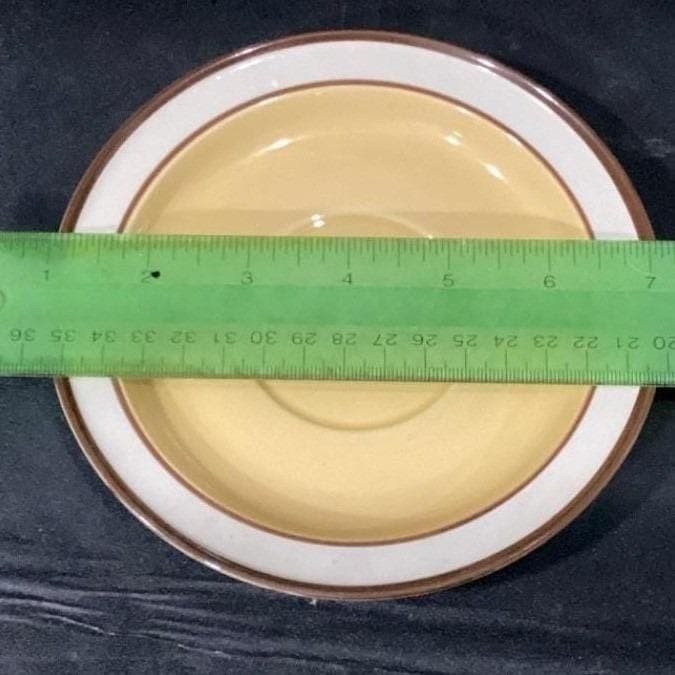 Sandalwood by Celebrity Saucers, Set of 4, Genuine Stoneware Japan, Mid-Century - Thumbnail 3