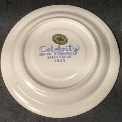 Sandalwood by Celebrity Saucers, Set of 4, Genuine Stoneware Japan, Mid-Century - Thumbnail 5
