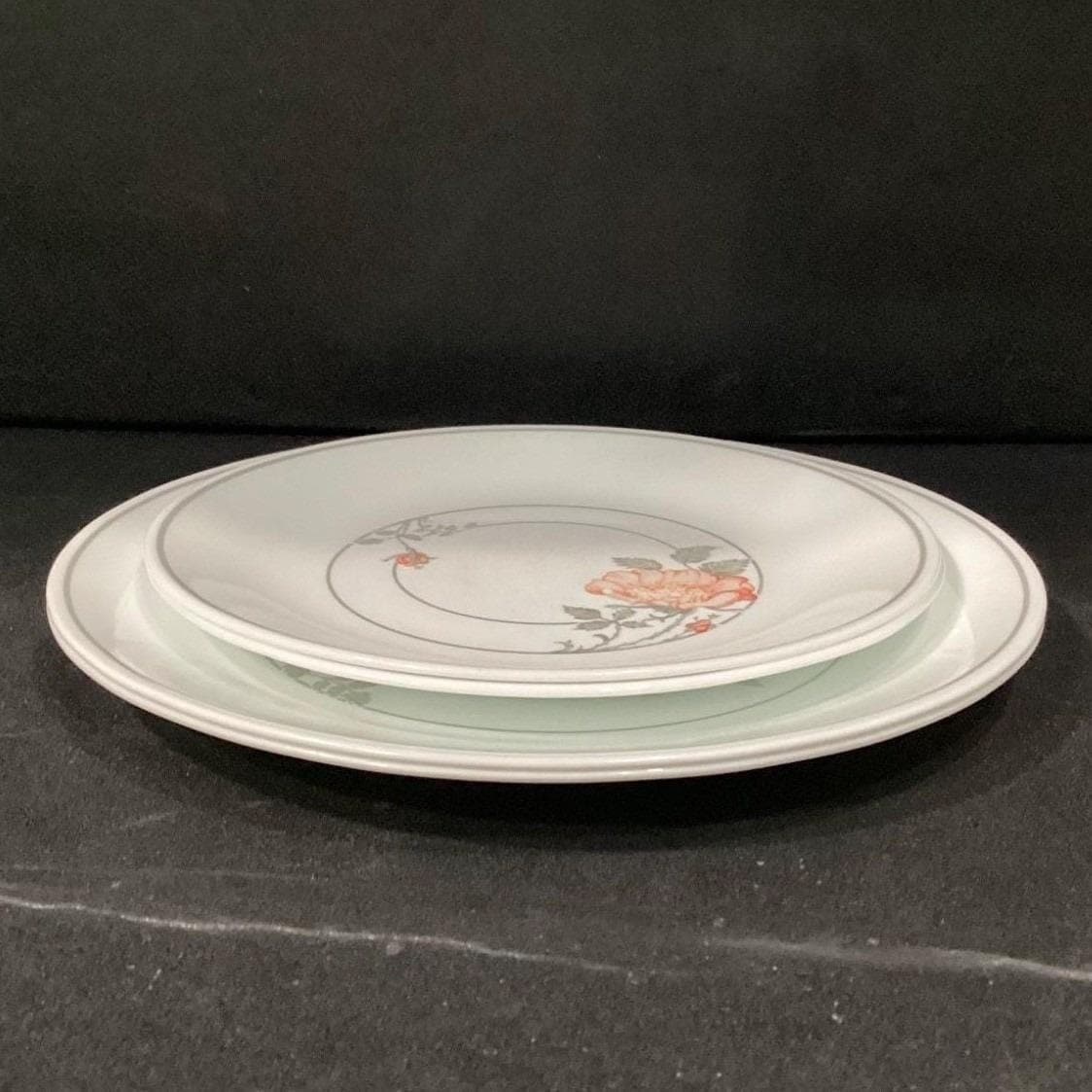 Corelle Corning Desert Blossom Dinner & Salad Plates, Set of 4, White Dinnerware - Thumbnail 9