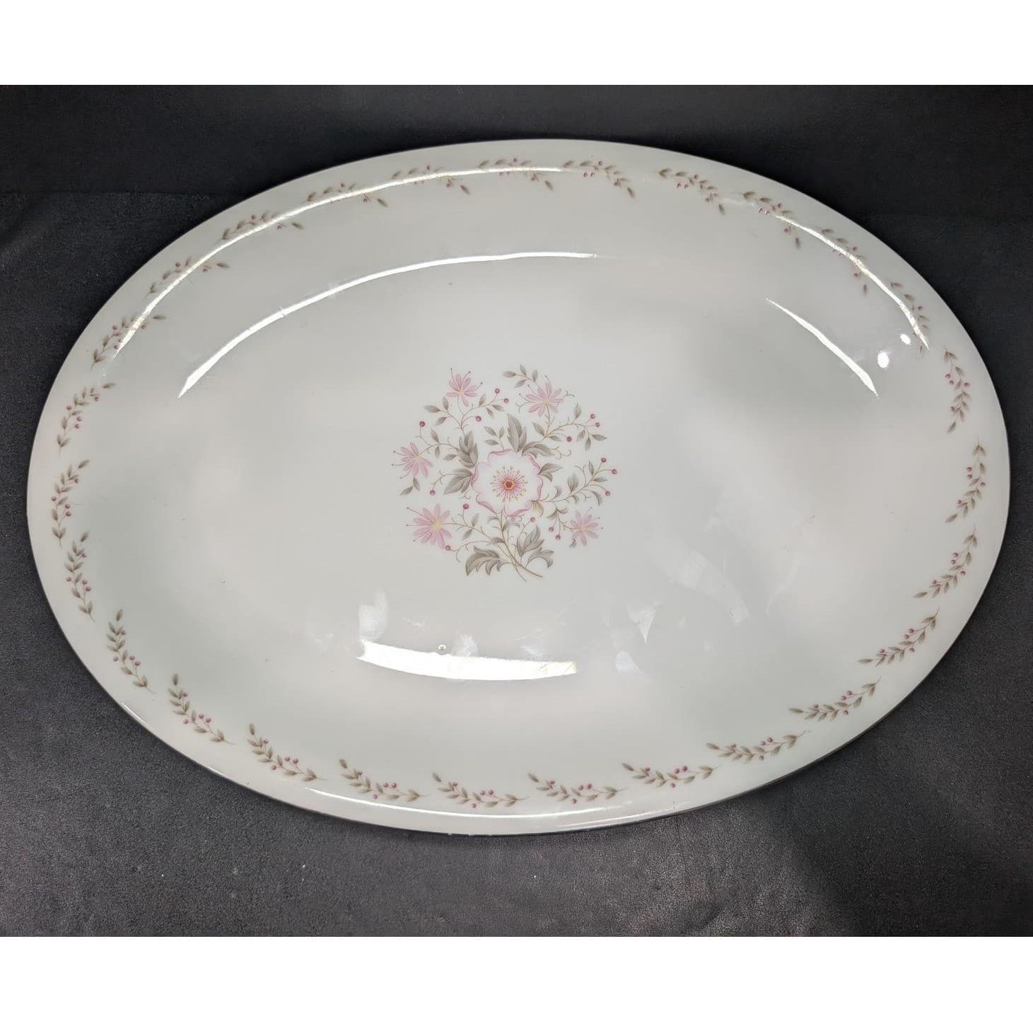 Mikasa Edna Oval Serving Platter, Vintage Fine China, Replacement Dinnerware - Thumbnail 4