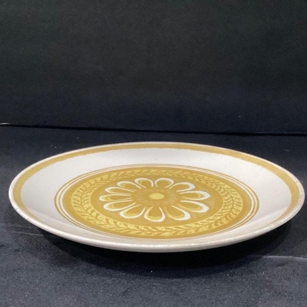 Royal China Cavalier Ironstone Casablanca Dinner Plate, Yellow Floral Medallion - Thumbnail 8