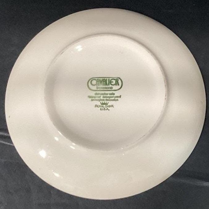 Royal China Cavalier Ironstone Casablanca Dinner Plate, Yellow Floral Medallion - Thumbnail 4