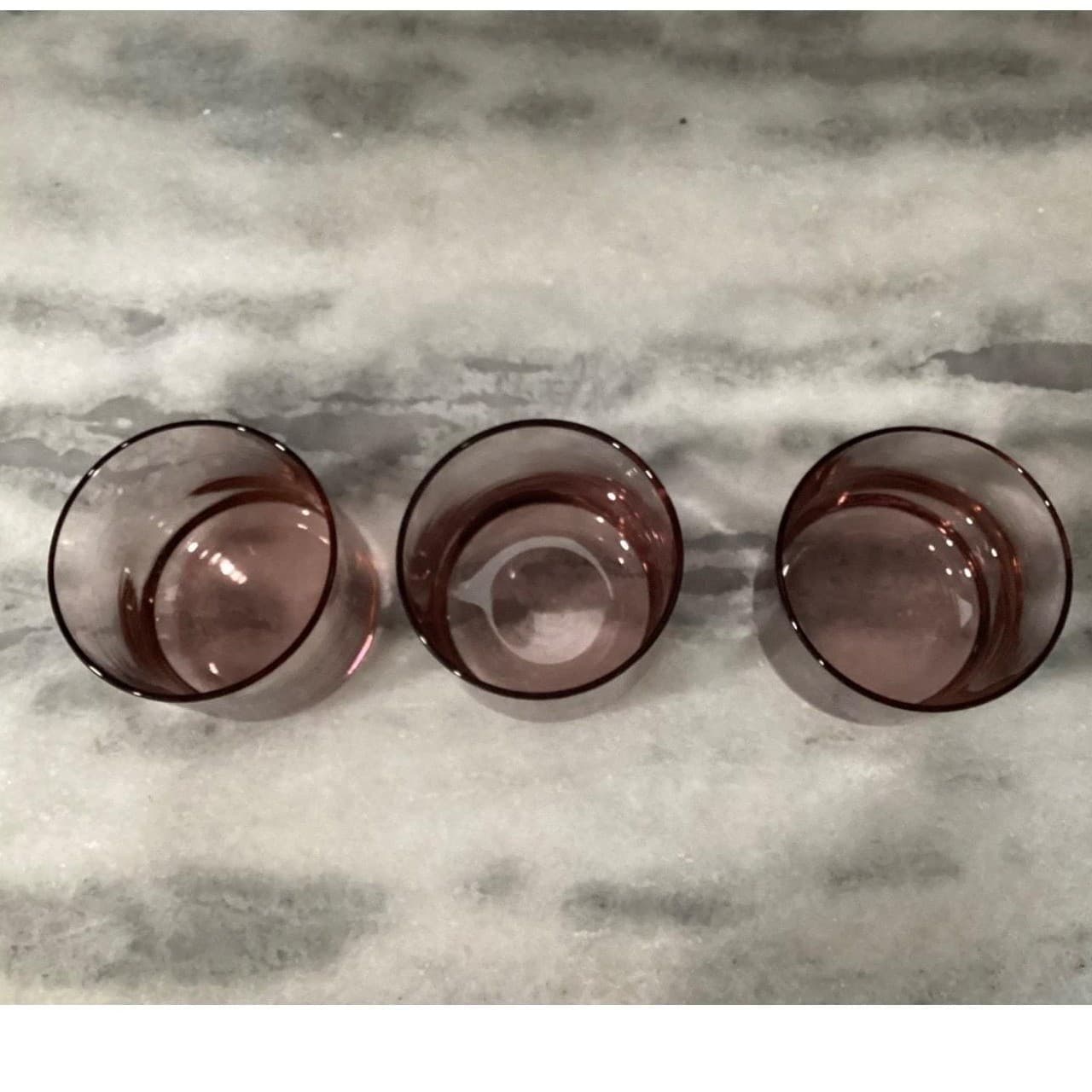 Libbey Pink Plum Lowball Tumblers, Set Of 3, Vintage Inspired Glasses, Drinkware - Thumbnail 4