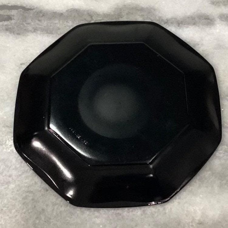 Arcopal Novoctime Black Salad Plates, Set of 4, Vintage Dinnerware, Tableware - Thumbnail 5