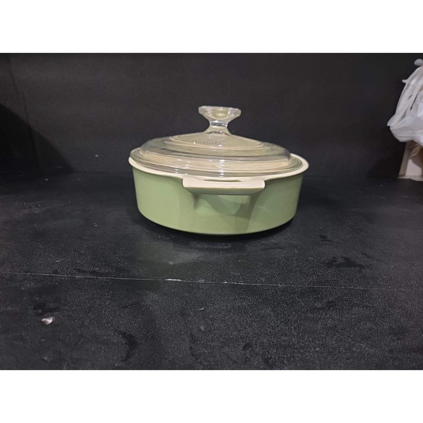 Corning Ware 1 Qt With Lid, Avocado Green, Classic Cookware, Vintage Kitchen - Thumbnail 2