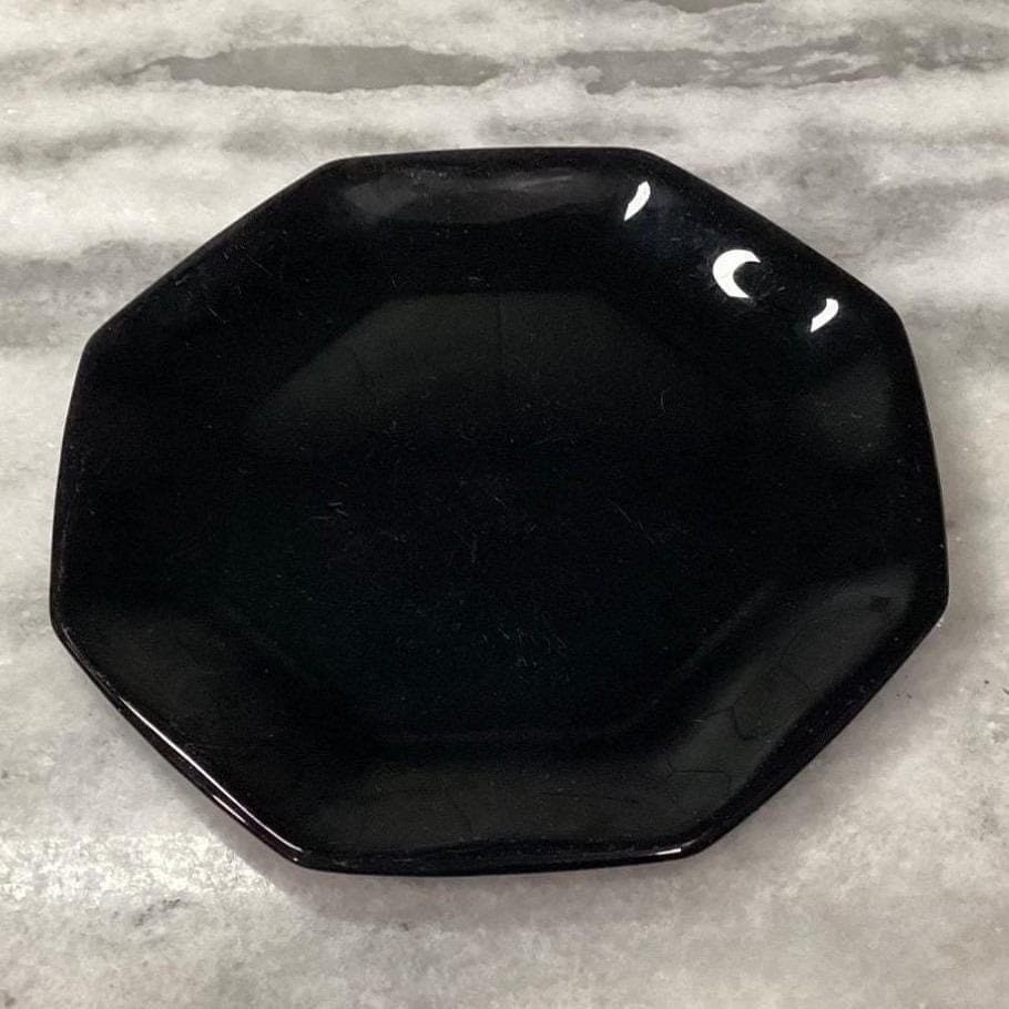 Arcopal Novoctime Black Salad Plates, Set of 4, Vintage Dinnerware, Tableware - Thumbnail 4