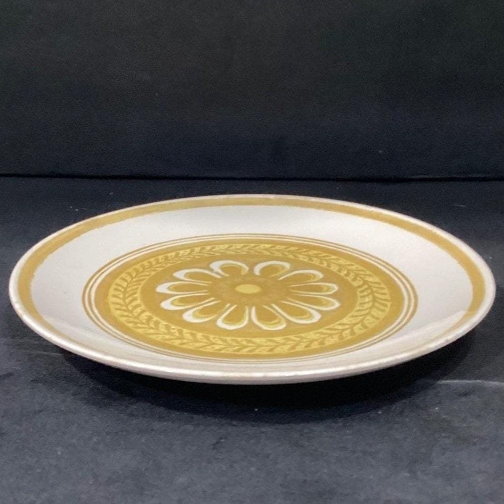 Royal China Cavalier Ironstone Casablanca Dinner Plate, Yellow Floral Medallion - Thumbnail 9