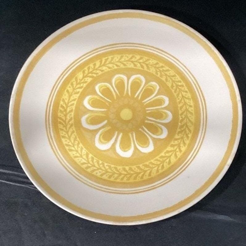 Royal China Cavalier Ironstone Casablanca Dinner Plate, Yellow Floral Medallion - Thumbnail 6