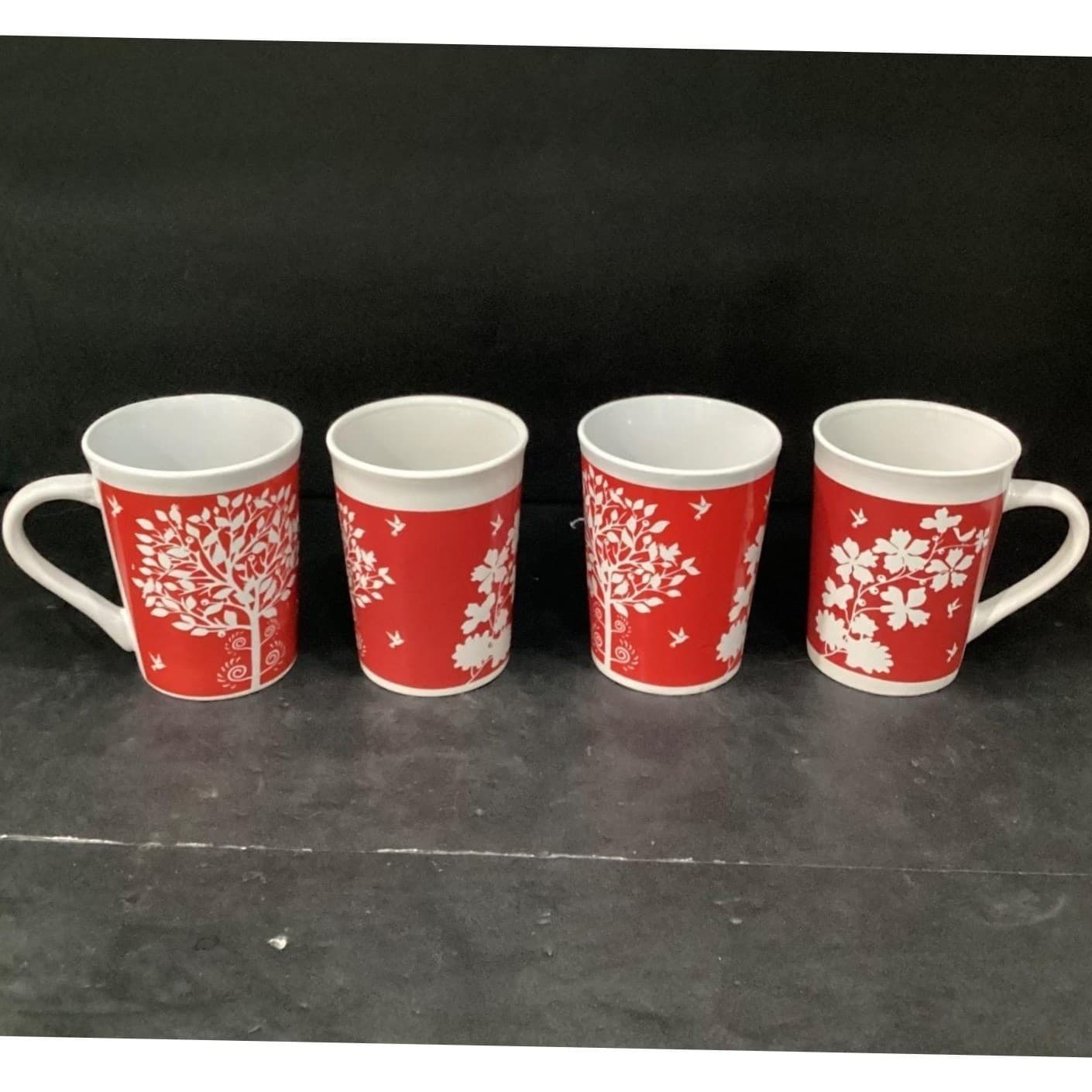 Royal Norfolk Tree Of Life Coffee Cups, Set of 4, Vintage Inspired Drinkware - Thumbnail 7