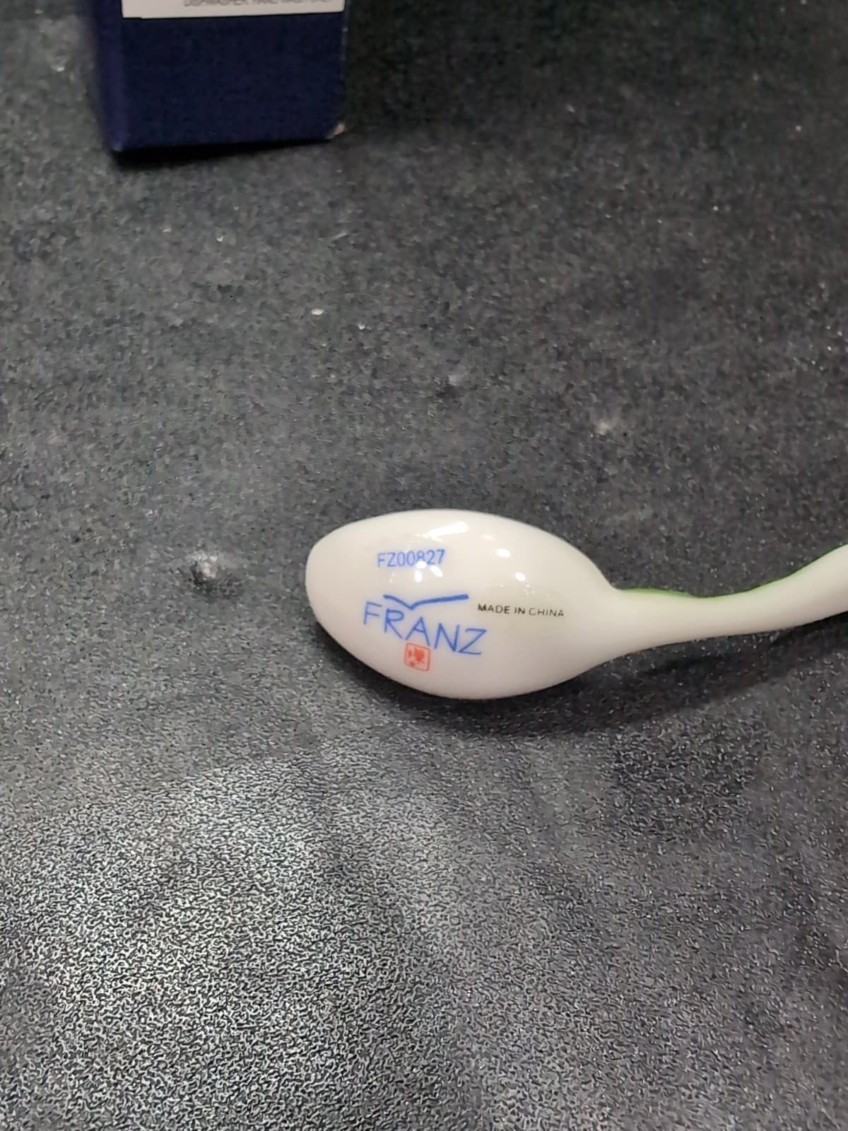 Franz Sculptured Porcelain Spoon FZ00827, Tropical Blossoms Plumeria Design, Art - Thumbnail 4