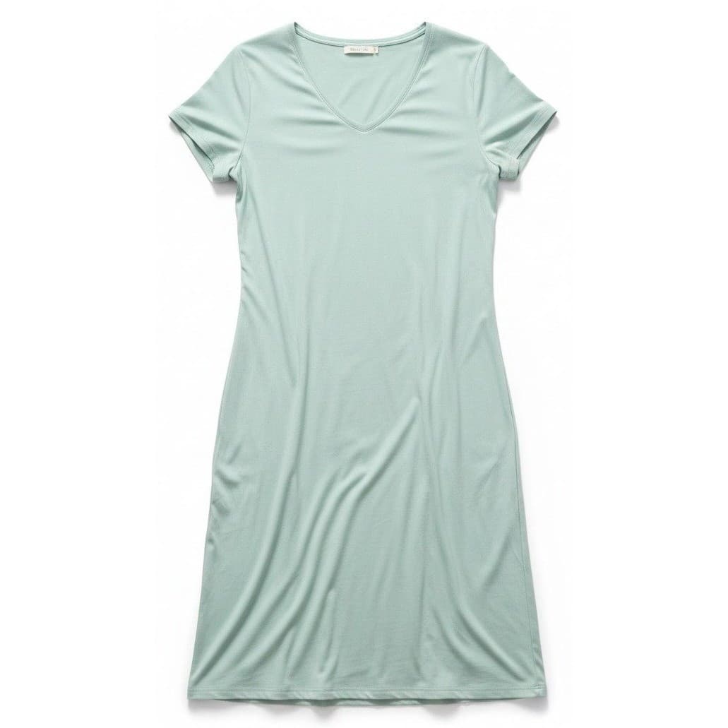 No Boundaries Kids Mint Green V-Neck Short Sleeve T-Shirt Dress, Junior XL 15-17