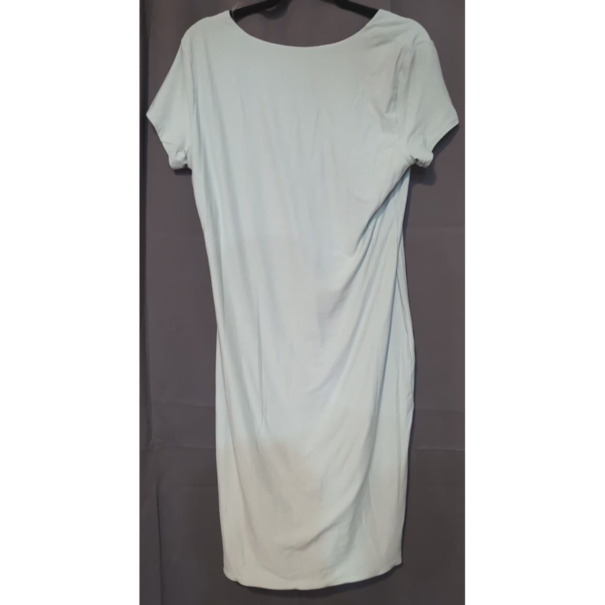 No Boundaries Kids Mint Green V-Neck Short Sleeve T-Shirt Dress, Junior XL 15-17 - Thumbnail 3