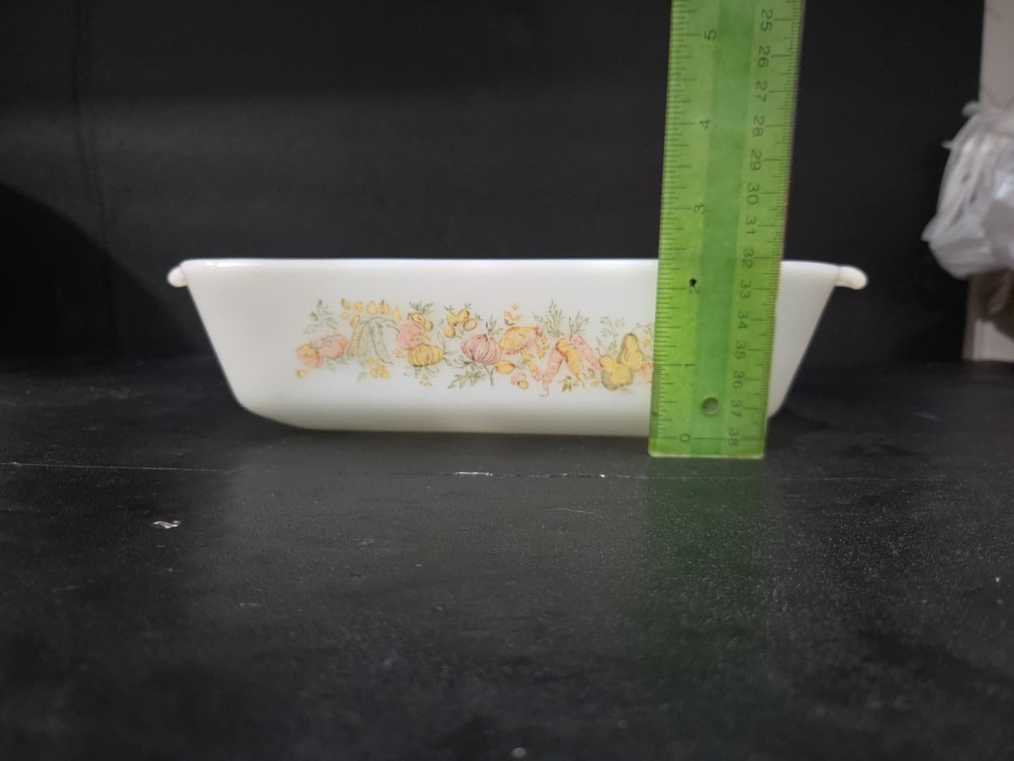 Anchor Hocking Harvest Vegetable 5x9 Loaf Pan, Vintage Baking Dish, Serving Pan - Thumbnail 8