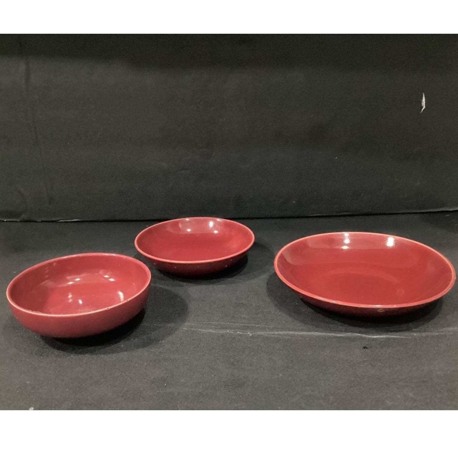 Universal Potteries "Ballerina" Burgundy Nesting Bowls, Set of 3, Red Dinnerware - Thumbnail 12