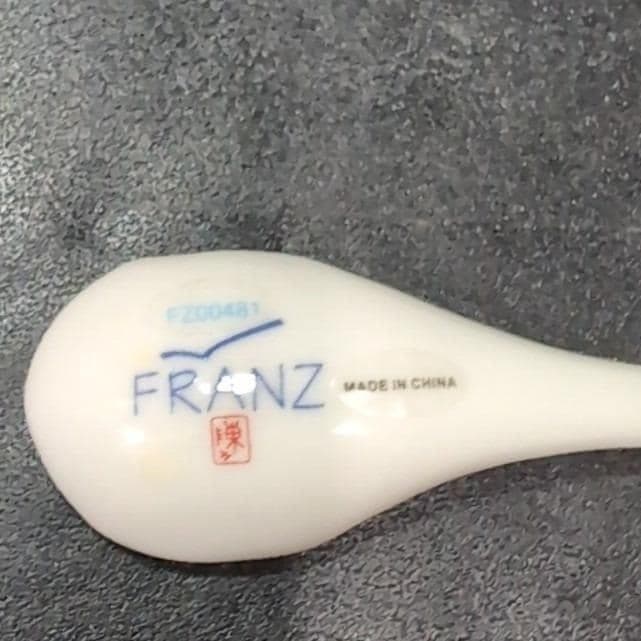 Franz Sculptured Porcelain Spoon FZ00481, Spring Freesia Design, Art Collectible - Thumbnail 5