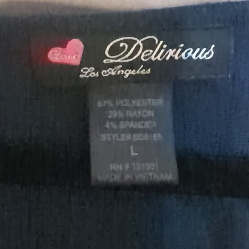 Delirious Los Angeles Navy Blue Colorblock Drawstring Knit Dress, Women's Large - Thumbnail 4