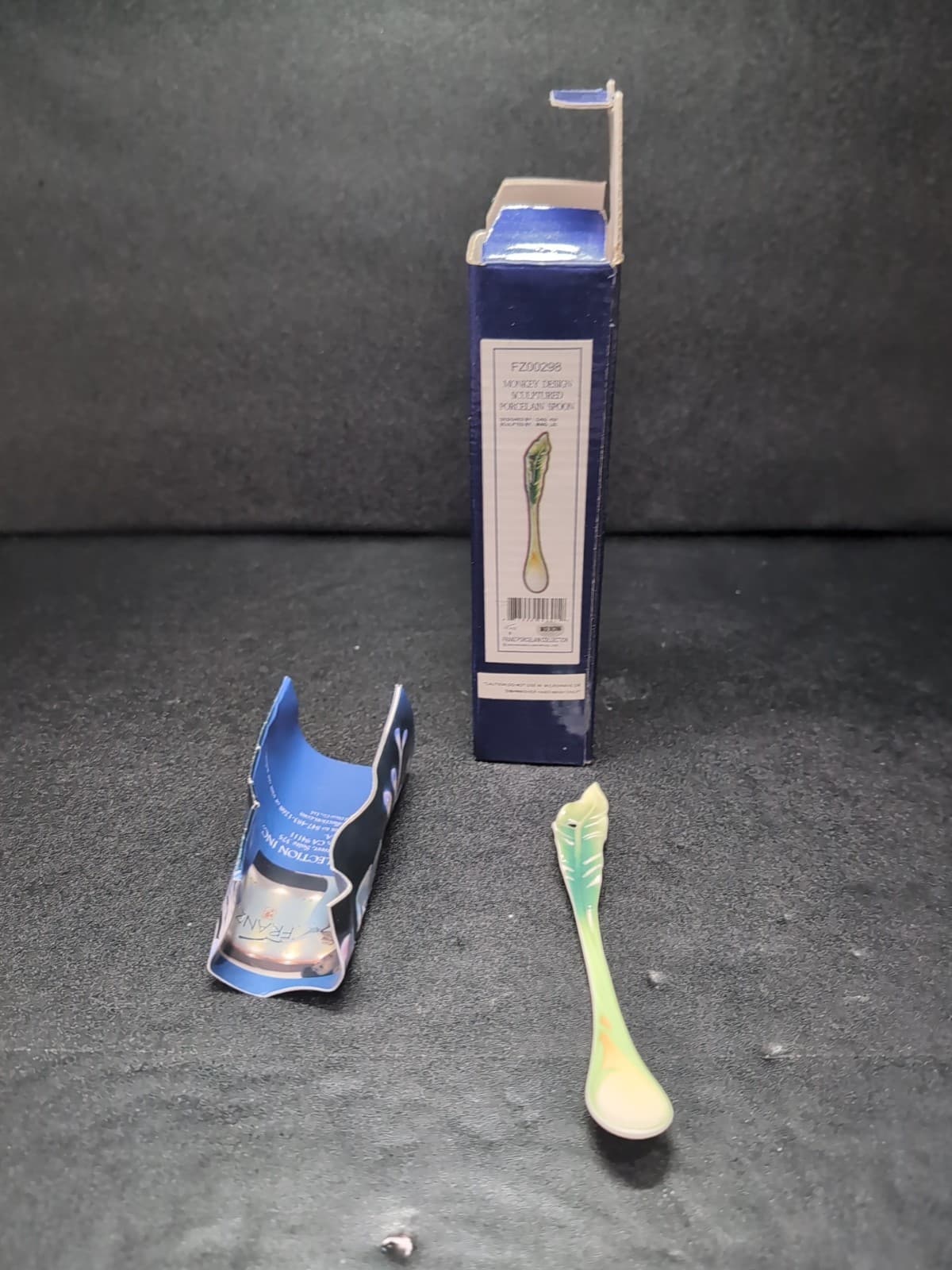 Franz Sculptured Porcelain Spoon FZ00298, Jungle Safari Monkey Design, Art Spoon