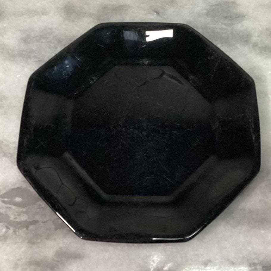 Arcopal Novoctime Black Salad Plates, Set of 2, Vintage Dinnerware, Tableware - Thumbnail 4