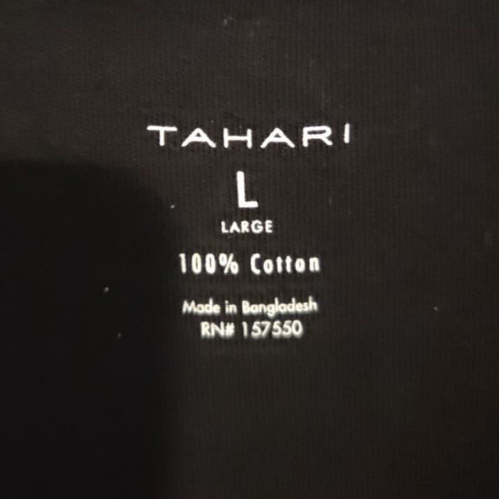Tahari Black Short Sleeve Cotton Pique Polo Shirt, Men's Large, Chest Pocket - Thumbnail 5