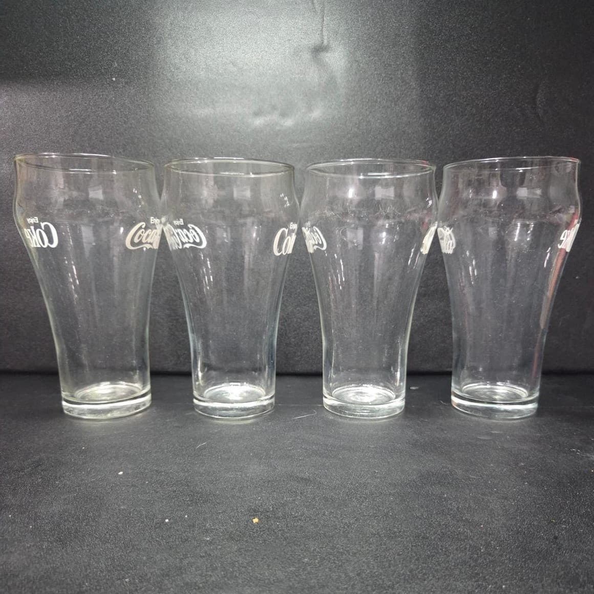 Classic Coca-Cola Enjoy Coke Glasses, Set Of 4, Vintage Glassware, Drinkware - Thumbnail 5