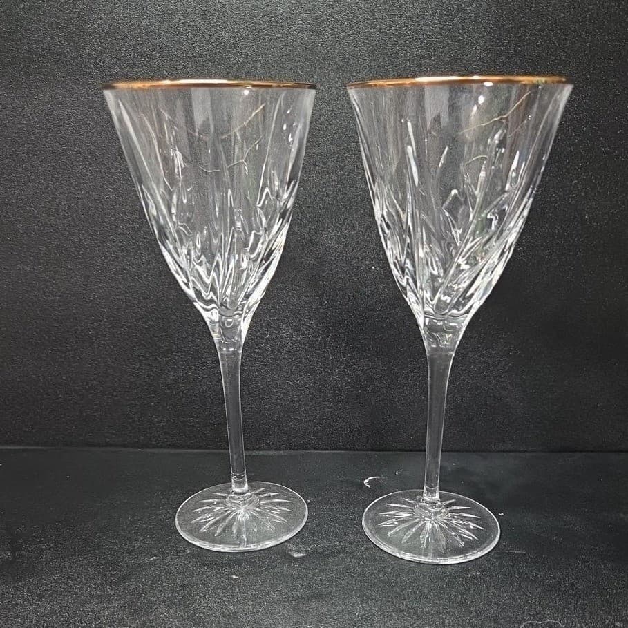 Cristal d'Arques Cassandra Wine Glasses, Set of 2, Vintage Crystal Stemware - Thumbnail 5